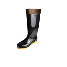 Farmer safety men work black knee high PVC gumboots for men for africa